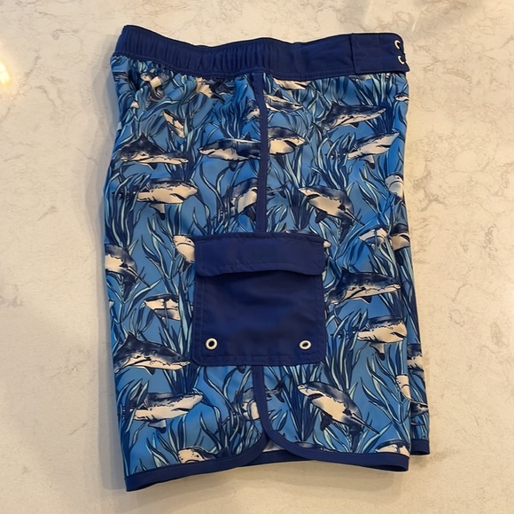 Cat & Jack Boys' Shark Print Swim Trunks - Picture 9 of 14